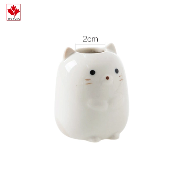 Hot Selling Cute Ceramic Toothpick Holder Tooth Brush Stand for Home Hotel Decoration