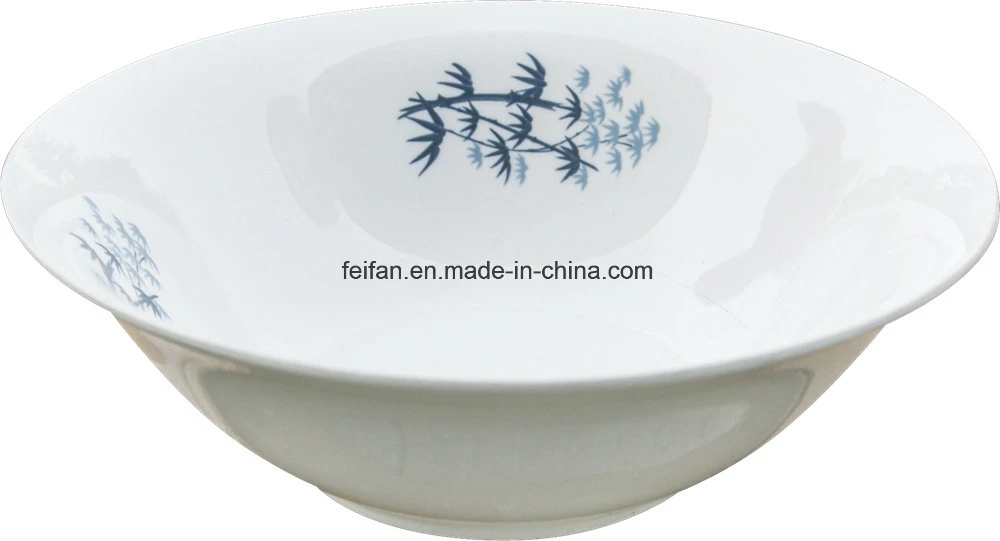 Hot Selling Ceramic Round Shoup Bowl with Different Flower Decor