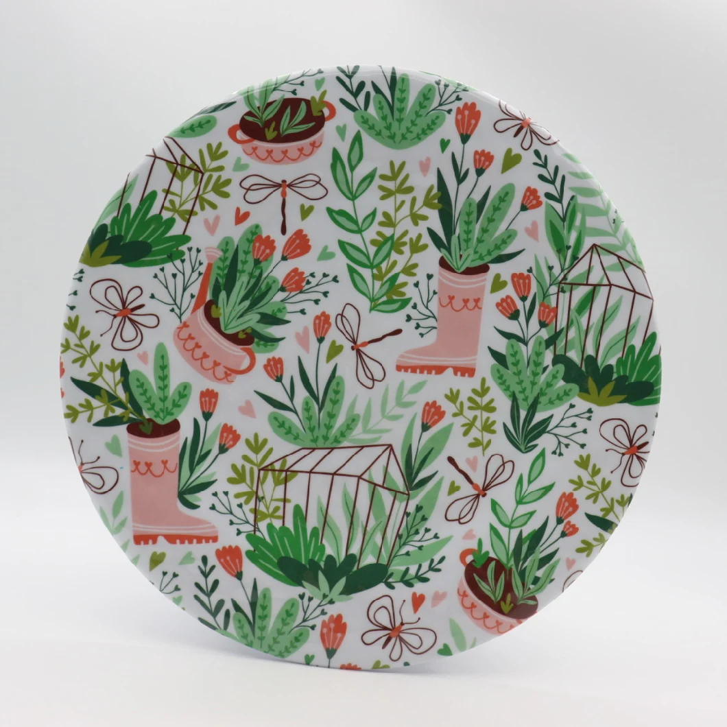 Customized Size Round Shape Reusable Melamine Plates Wholesale