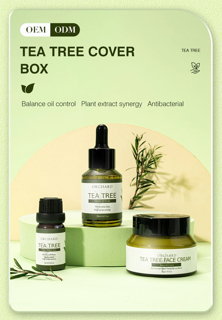 Factory Private Label Acne Remover Treatment Moisturizing Tea Tree Set