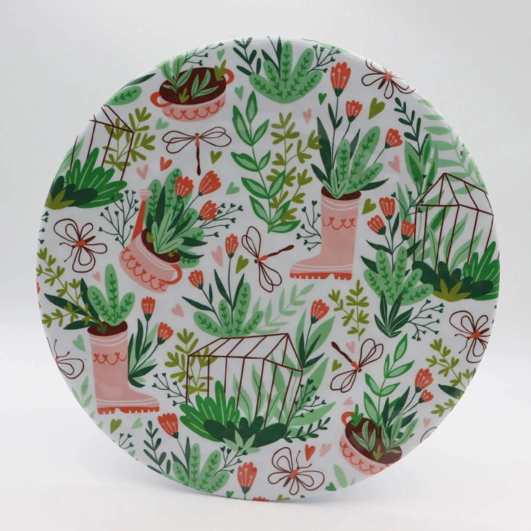 Customized Size Round Shape Reusable Melamine Plates Wholesale