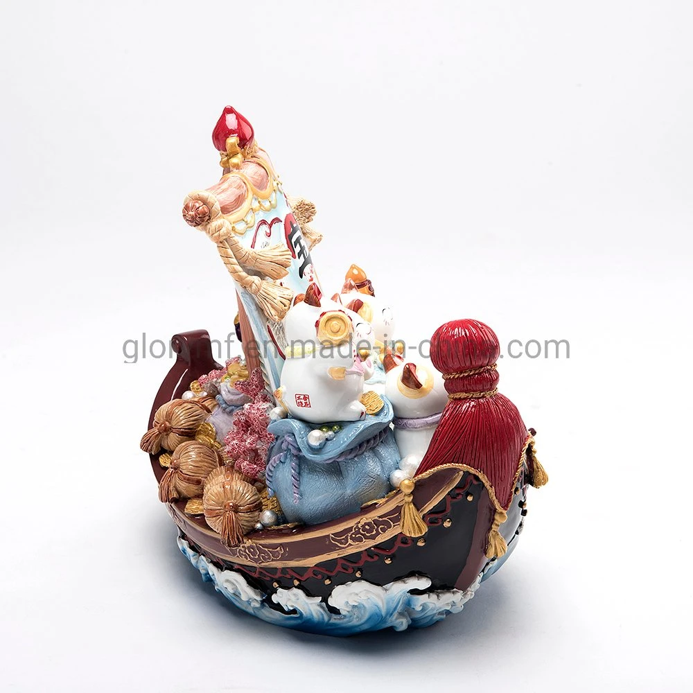 Custom Sailing Boat Decoration for Houseware Poly Resin Material