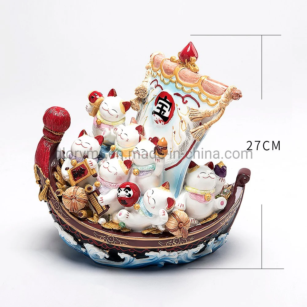 Custom Sailing Boat Decoration for Houseware Poly Resin Material