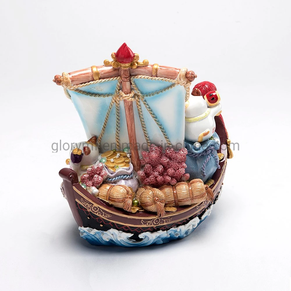 Custom Sailing Boat Decoration for Houseware Poly Resin Material